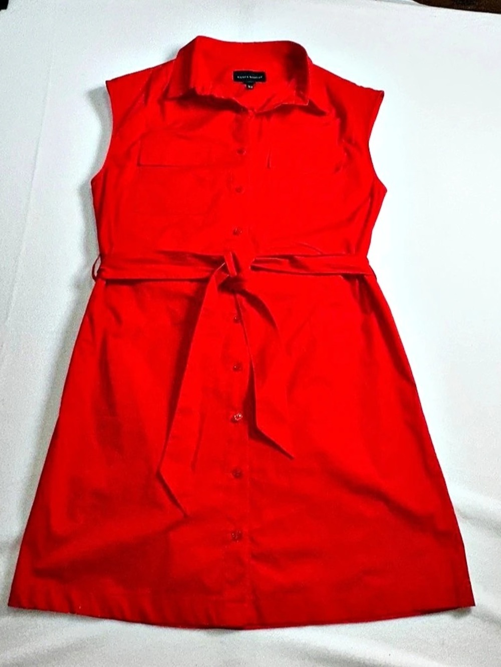 Donna Morgan Orange/Red Shirt Dress Size 12